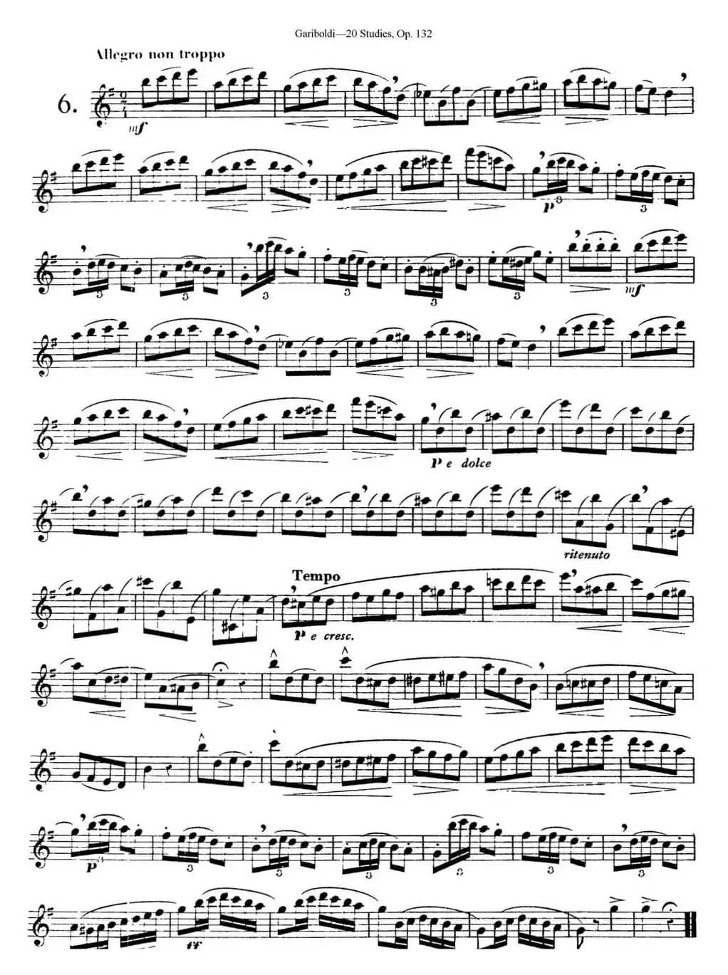 二十首练习曲作品132号之6