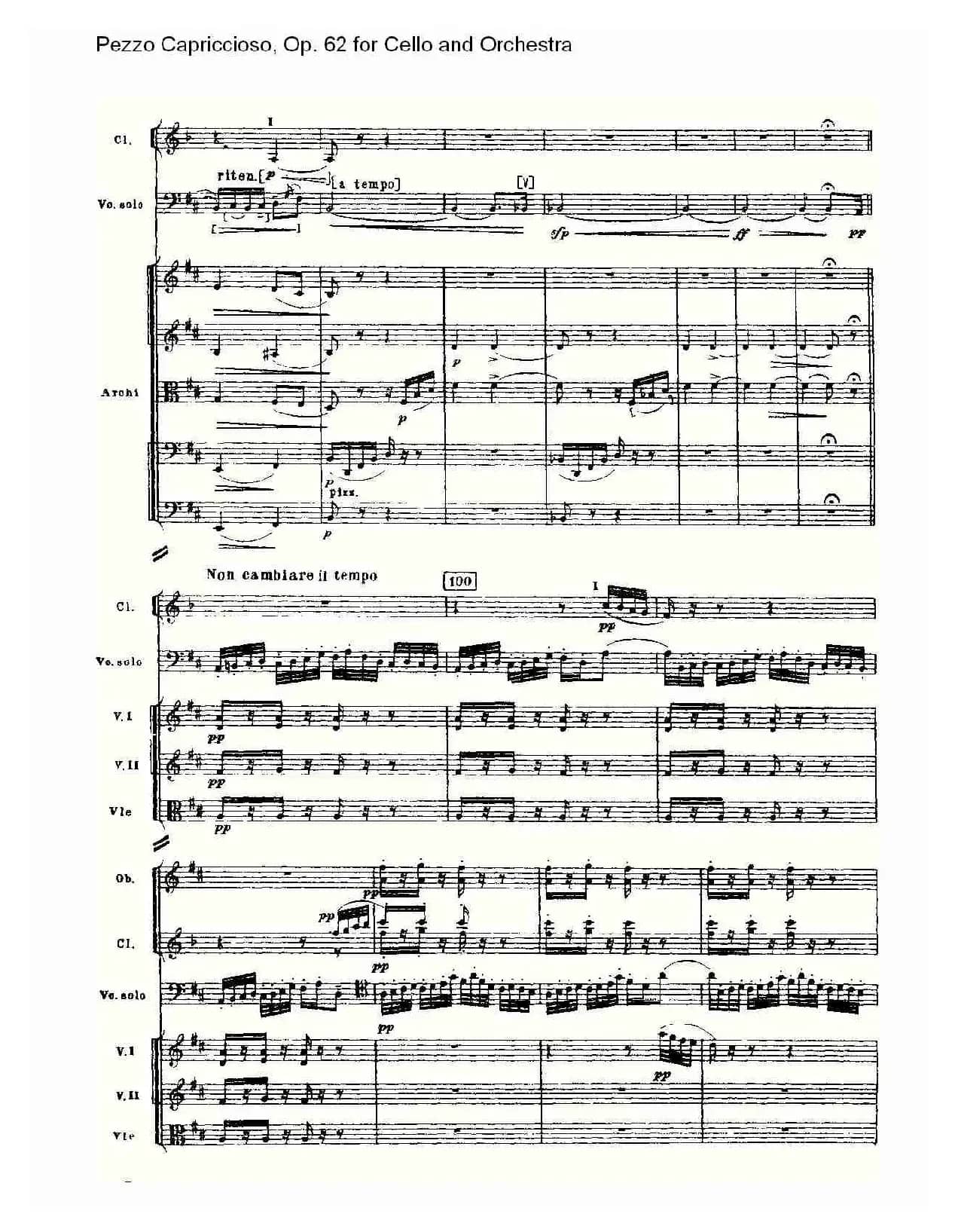 Pezzo Capriccioso, Op.62（大提琴与管弦乐）