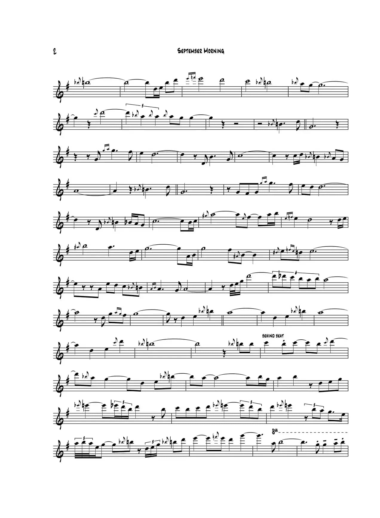 September Morning（中音萨克斯）