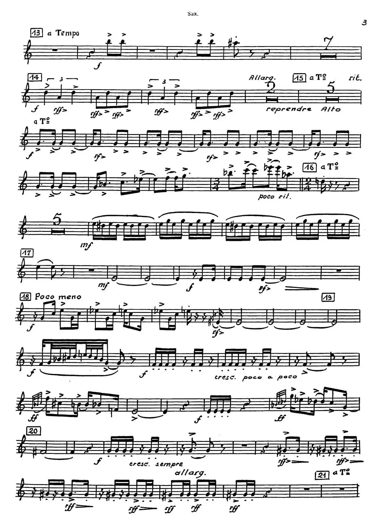 Nonetto（中音萨克斯分谱）