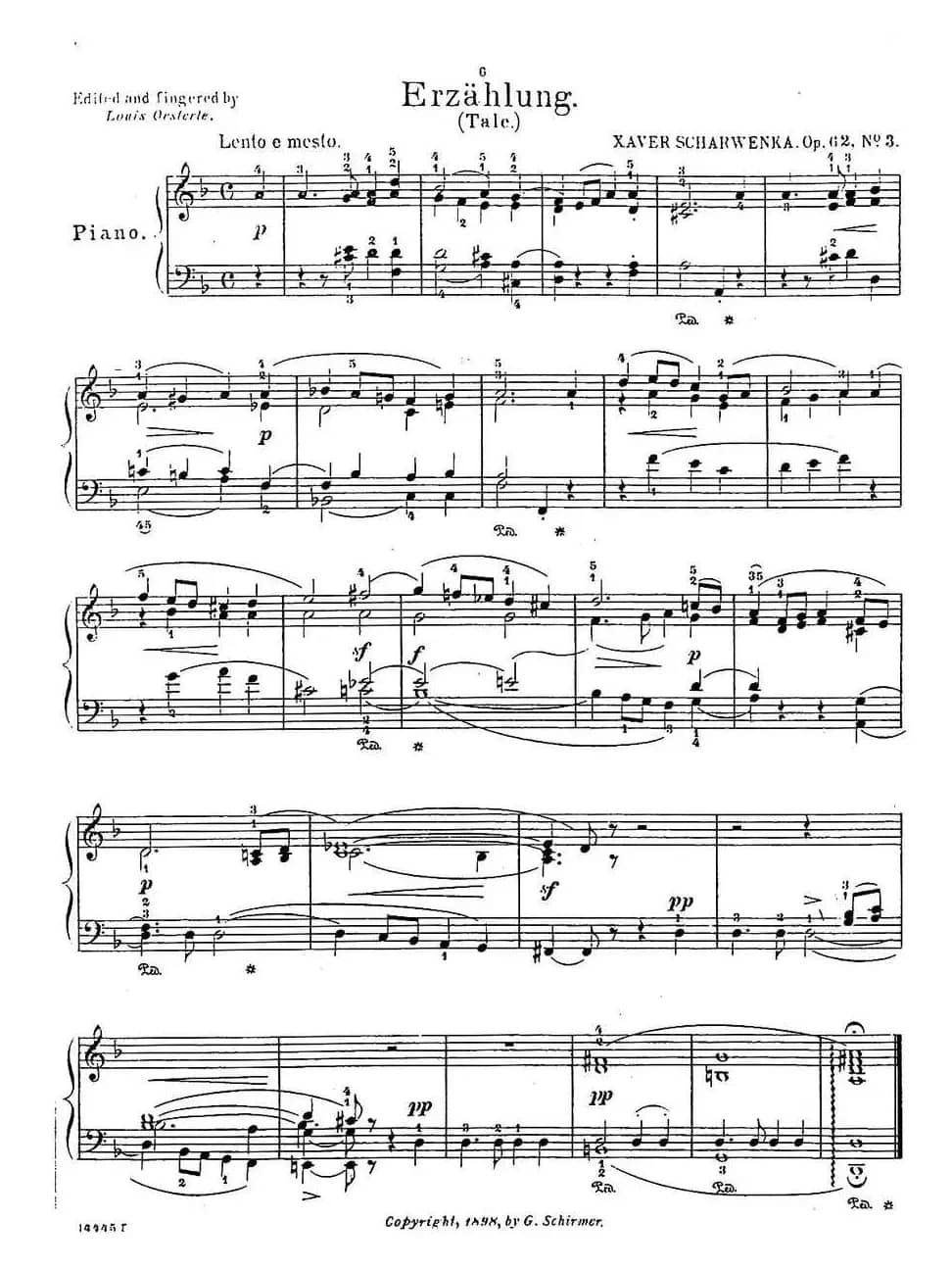 Album f the Young Op·62（3· 传说 Tale，d小调）