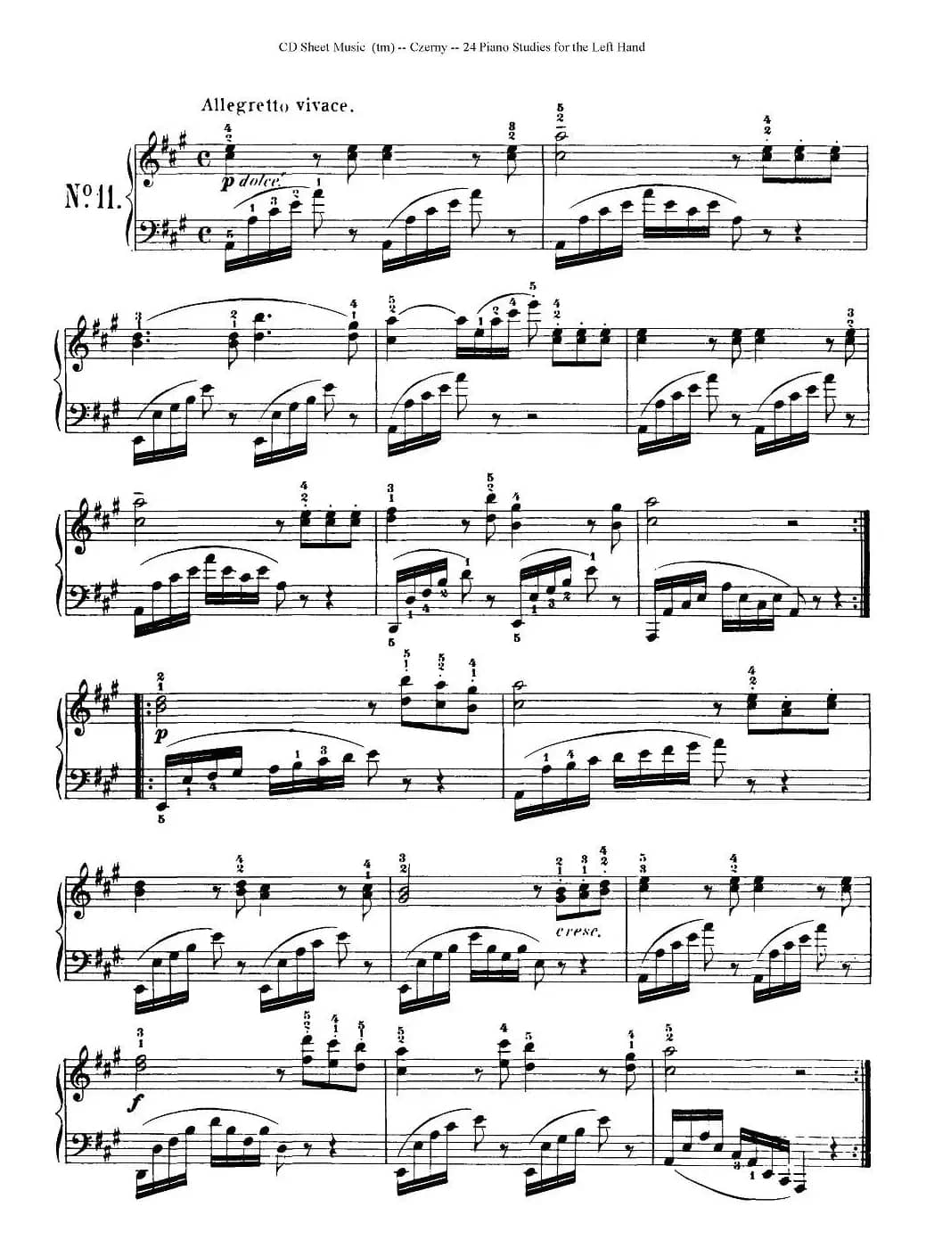 Czerny - 24 Piano Studie（8—16）（车尔尼 - 24首钢琴练习曲）