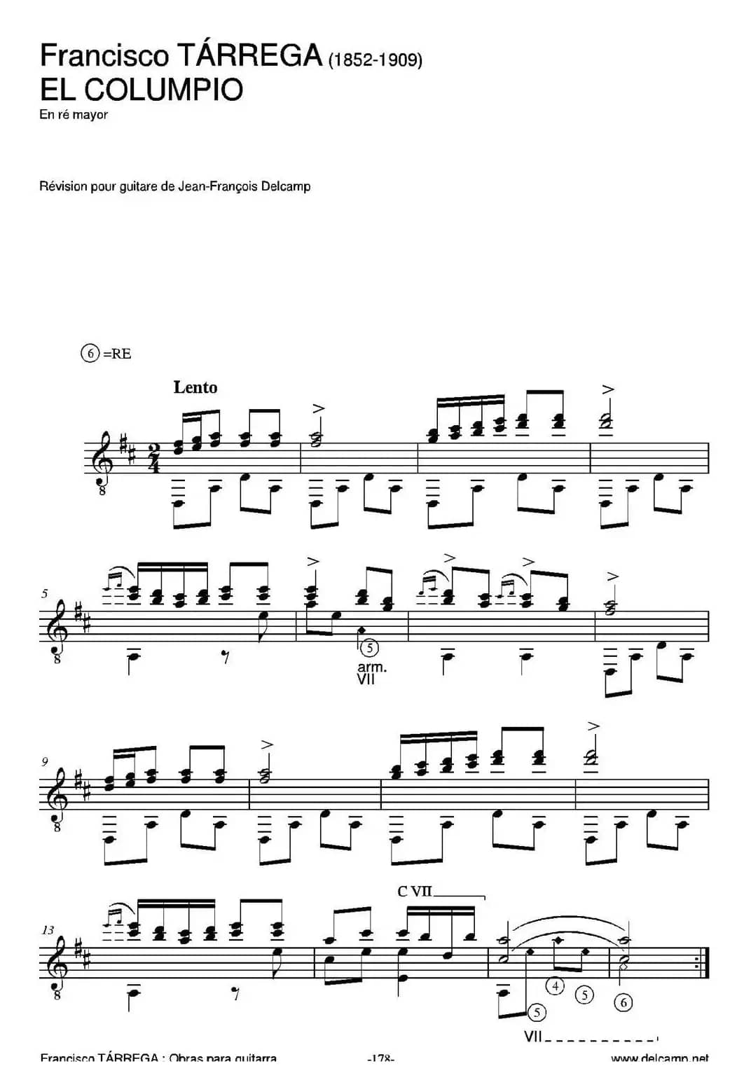 EL COLUMPIO(En re mayor)(古典吉他)