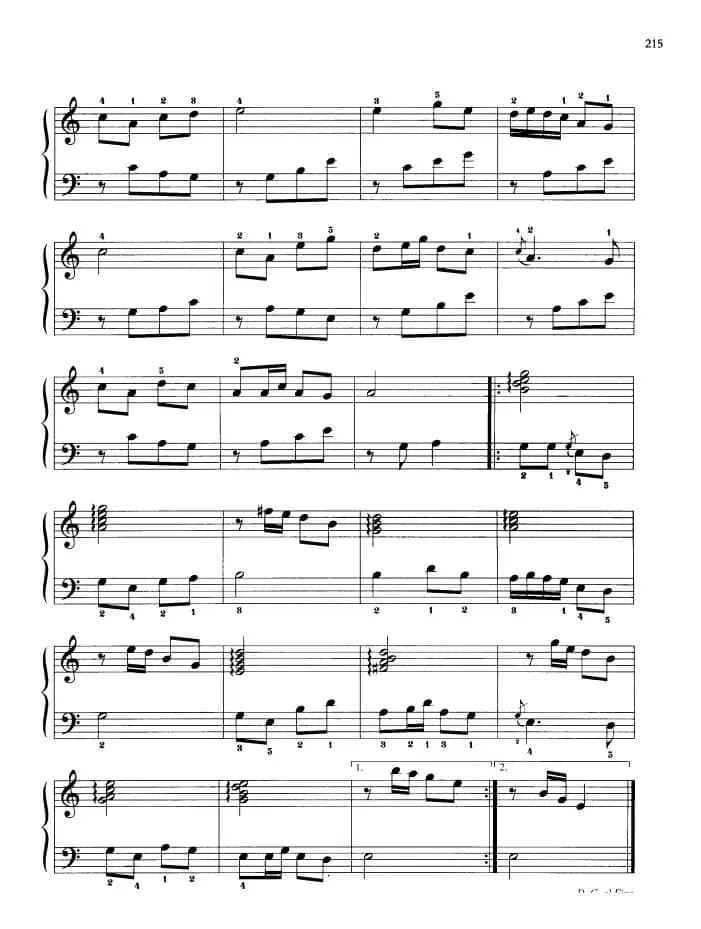 110首中国民歌钢琴小曲集：采茶（云南民歌）