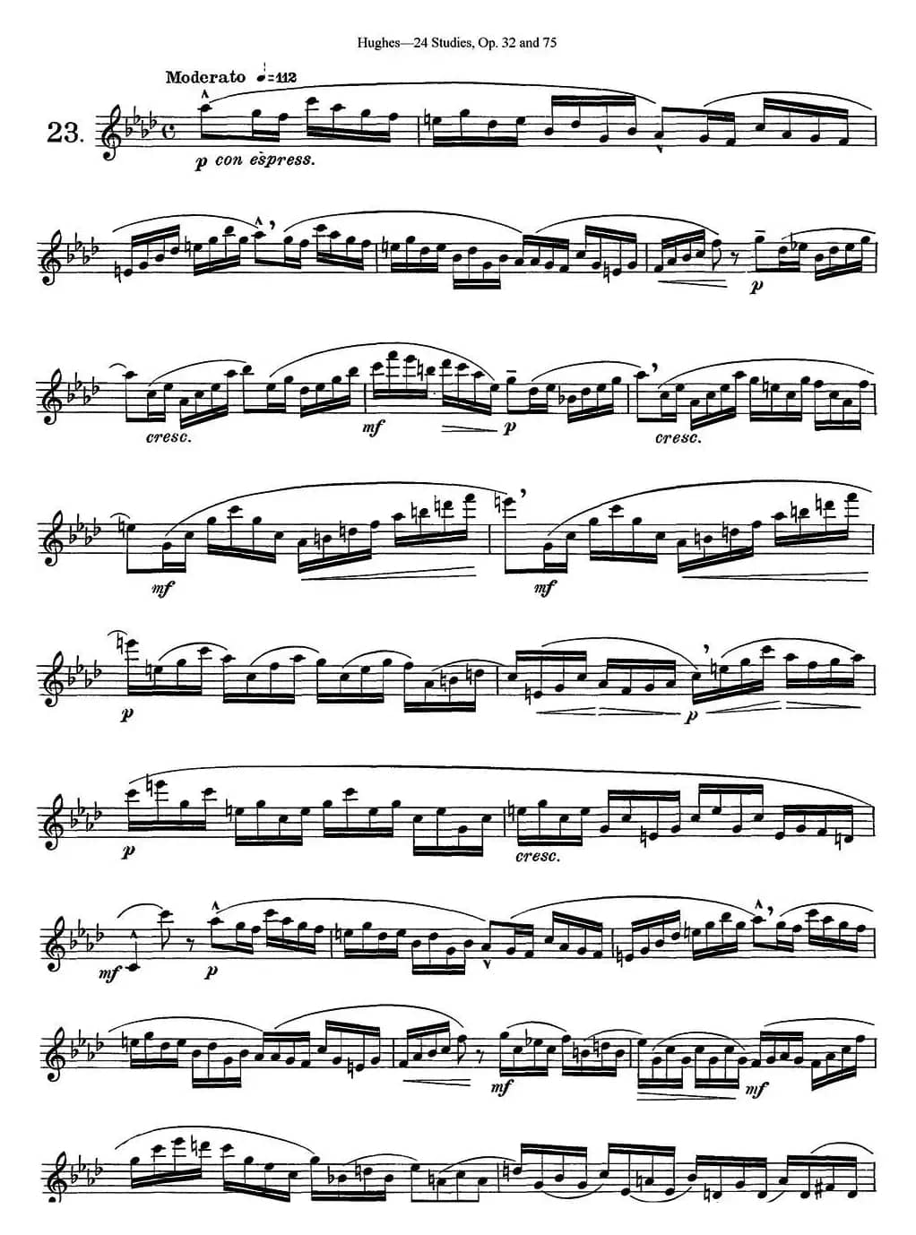 胡埃斯24首长笛练习曲Op.32（NO.23）