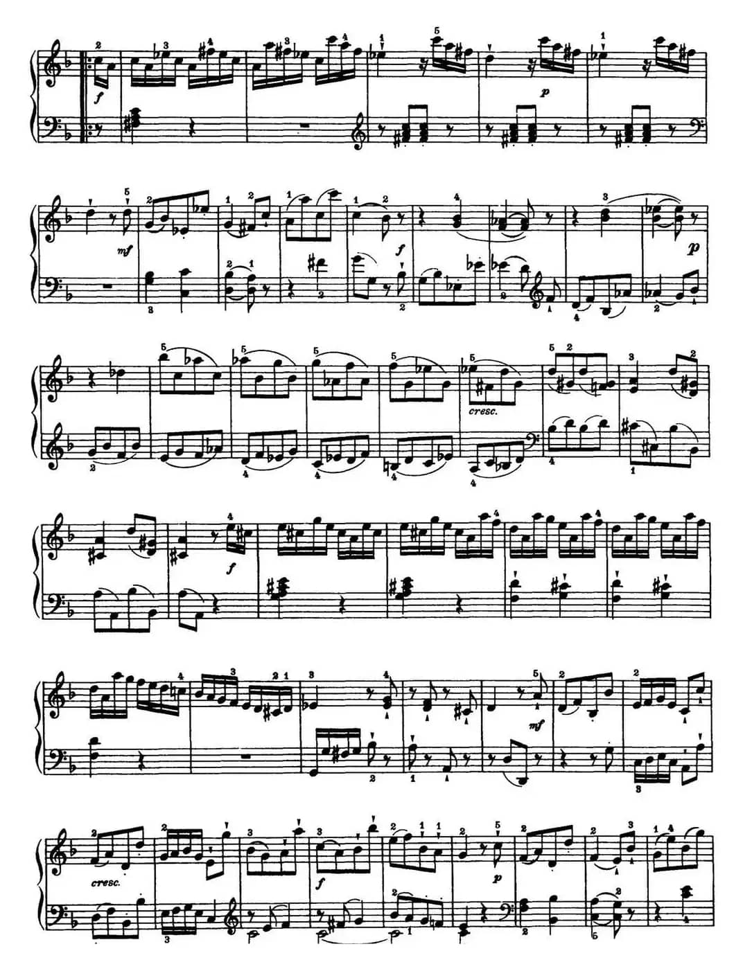 海顿 钢琴奏鸣曲 Hob XVI 23 in F major