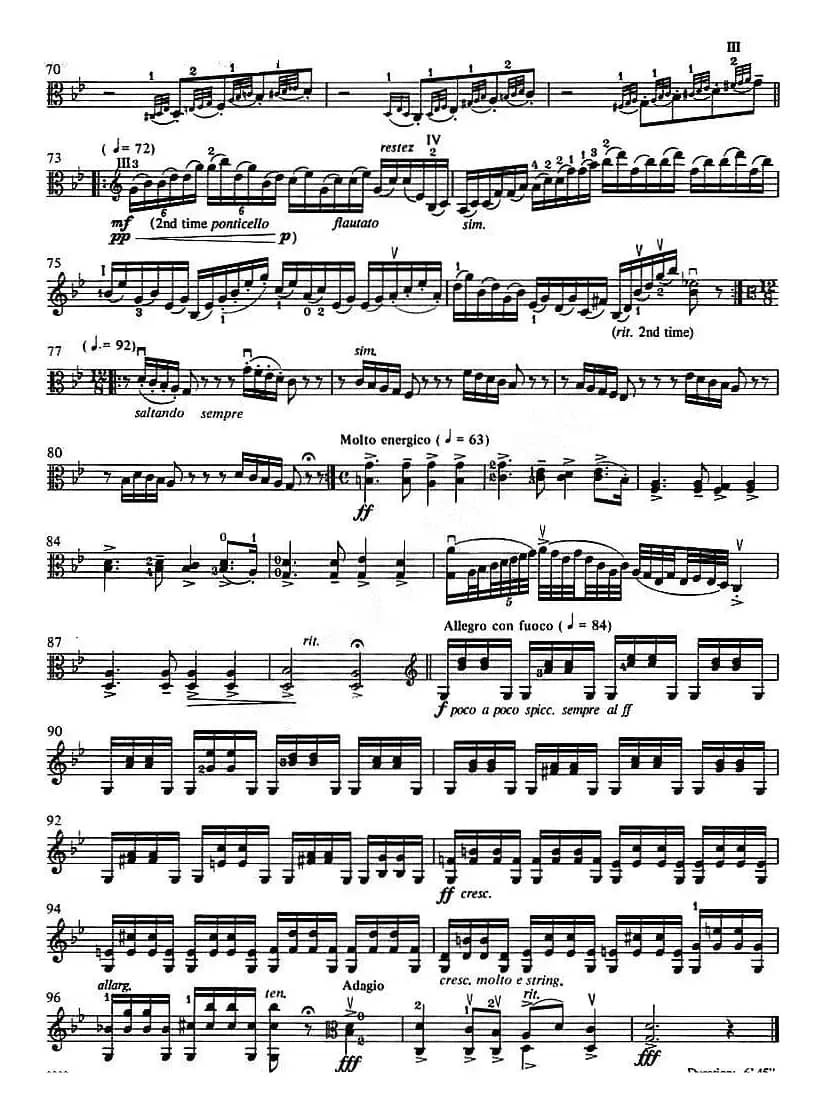 Passacaglia（帕萨卡利亚）（二重奏中提琴分谱）