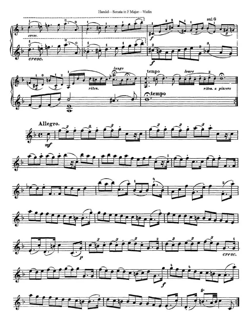 Violin Sonata No.3 in F major