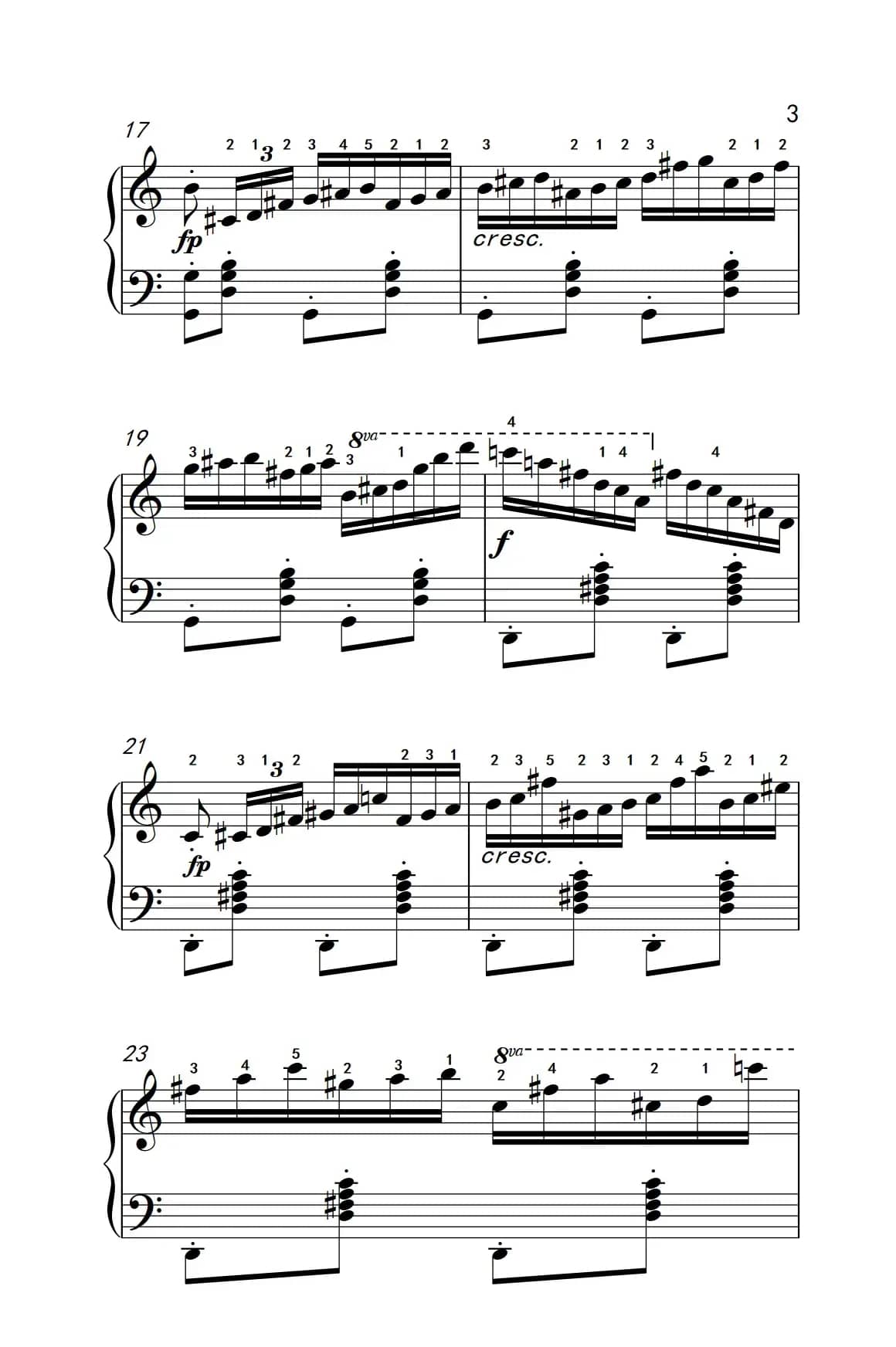第八级1.练习曲 Op.740 No.16（中央音乐学院 钢琴（业余）考级教程 7-9级）