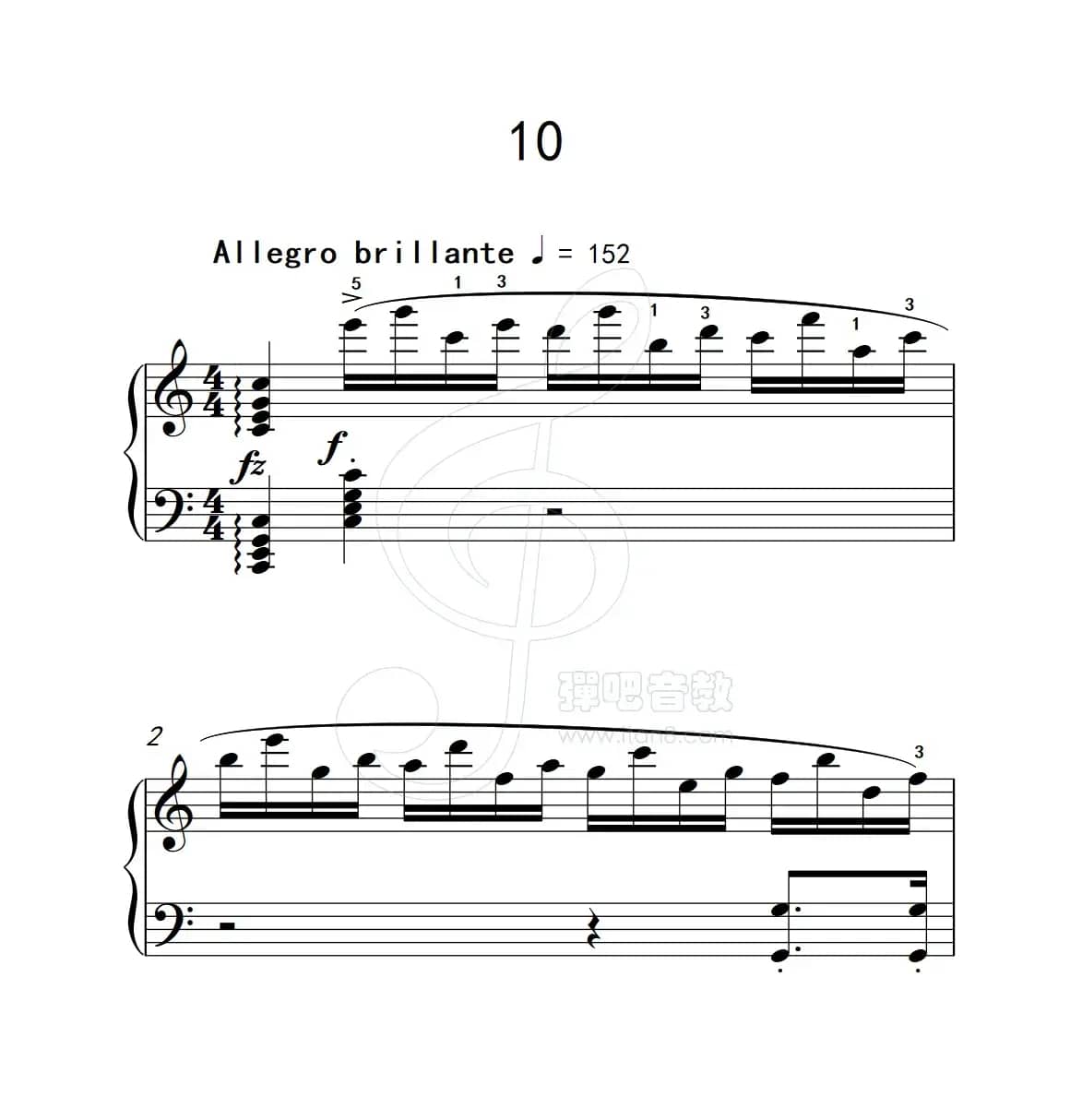 练习曲 10（克拉莫钢琴练习曲60首）