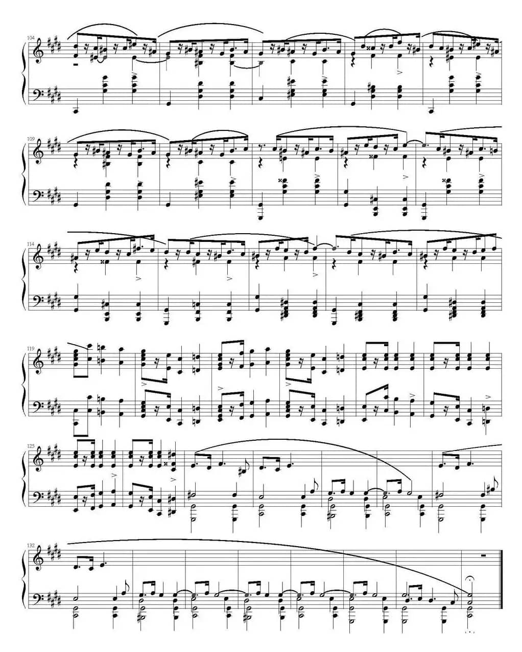 肖邦《升C小调马祖卡》Op.41 No.4