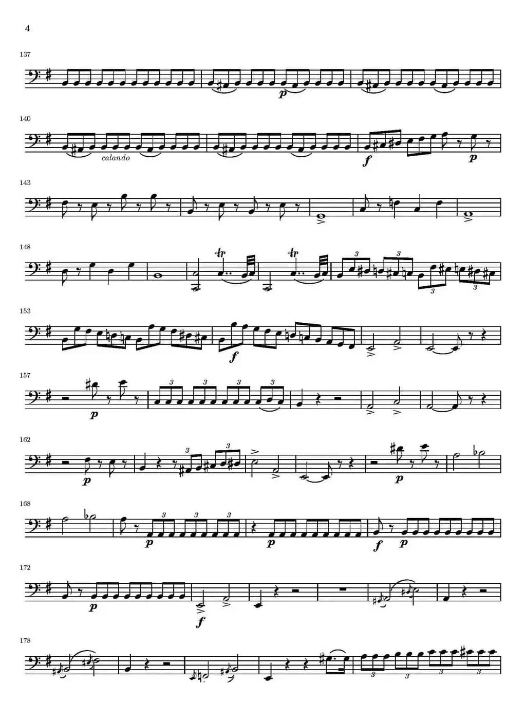 String Quartet nr.18 in E minor（E小调弦乐四重奏）（大提琴分谱）