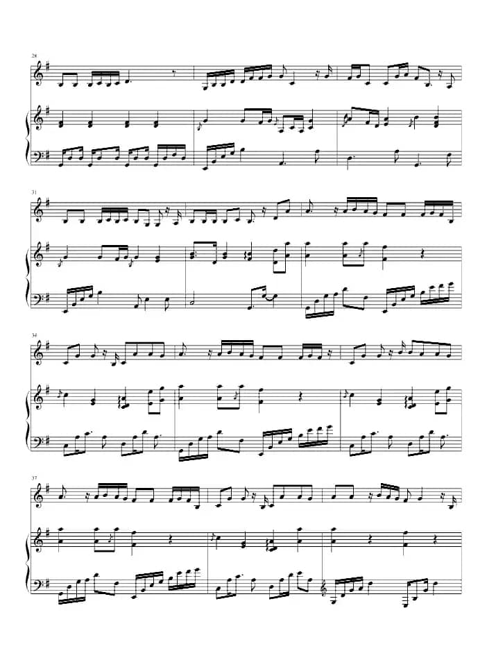 偶尔（钢琴伴奏谱）