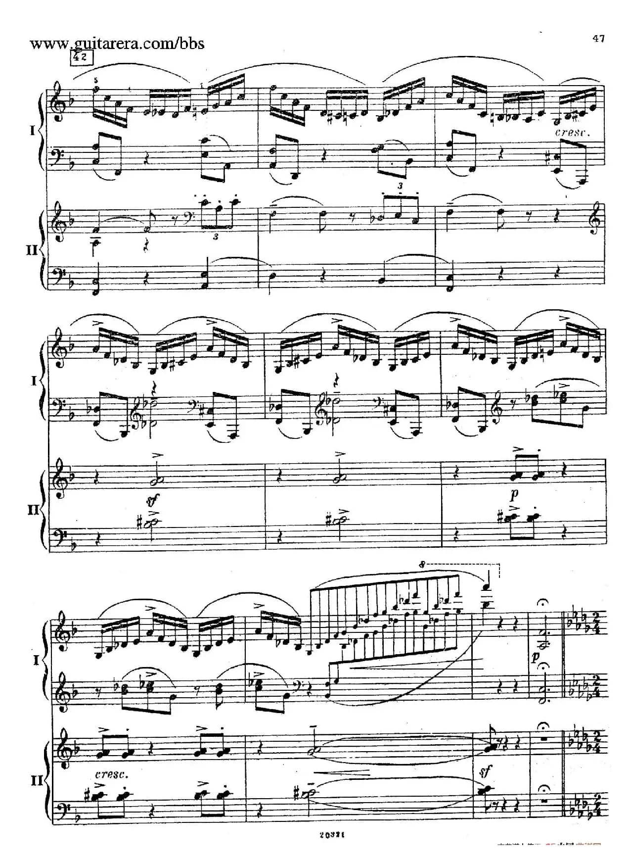 Rhapsody On A Theme Of Paganini Op.43（帕格尼尼主题狂想曲·双钢琴）（P41——60）