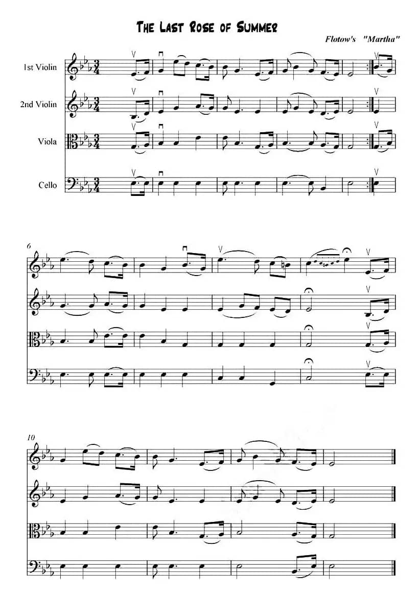 THE LAST ROSE OF SUMMER（四重奏）