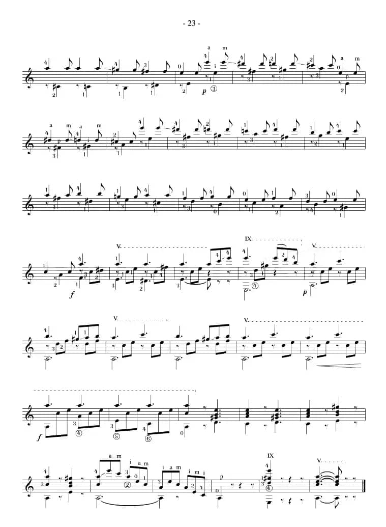 Napoleon Coste《25 Studies,Op.38》（STUDY 25）