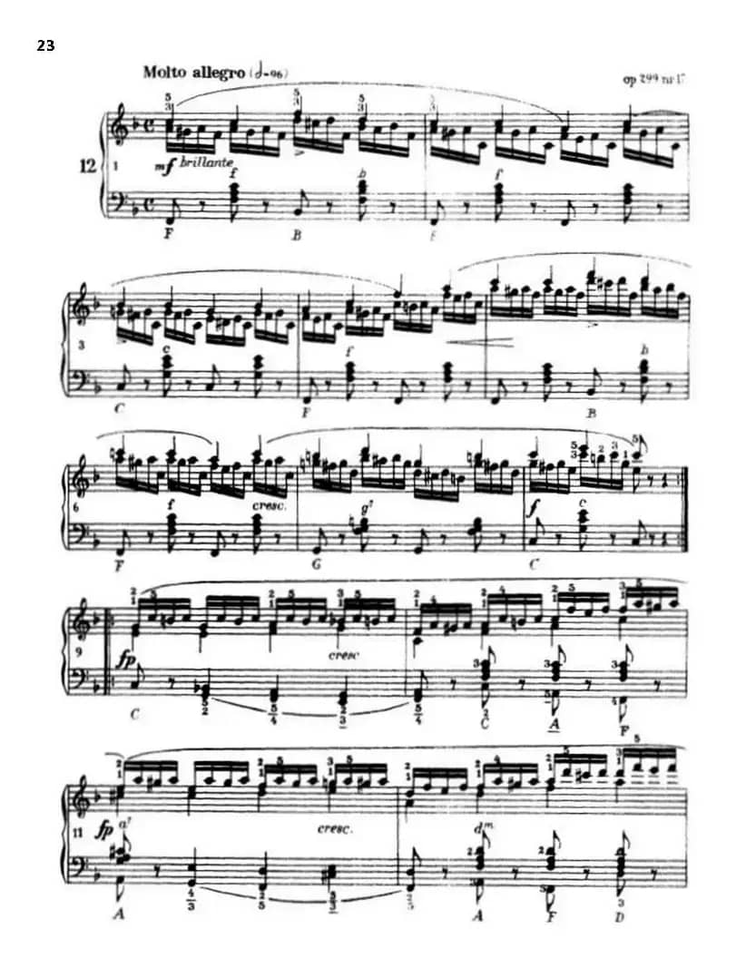 《车尔尼手风琴练习曲集》第Ⅲ册（P1—25）