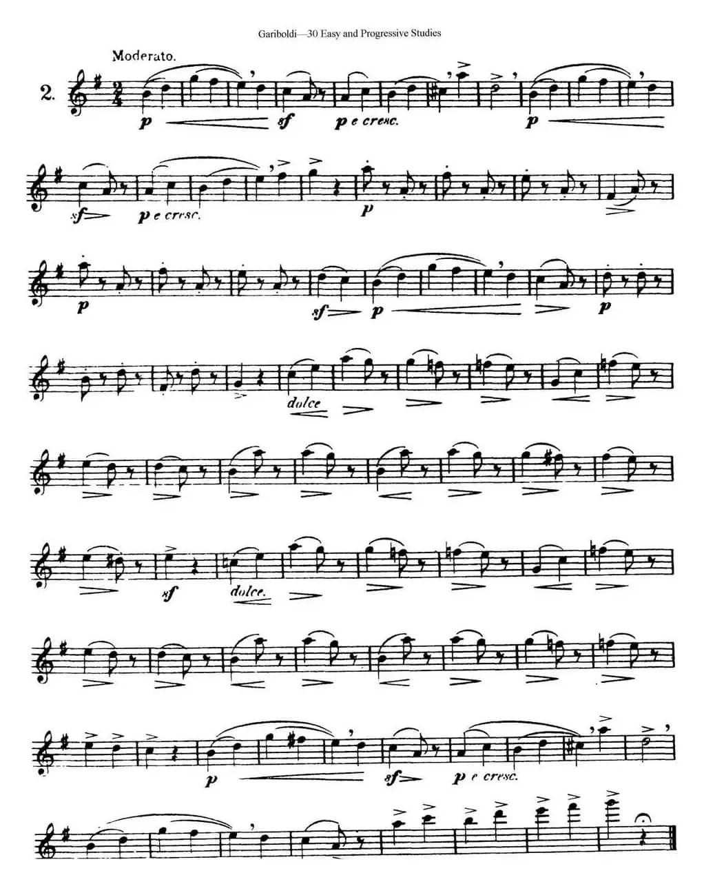 三十首基础及提高练习曲（NO.2）