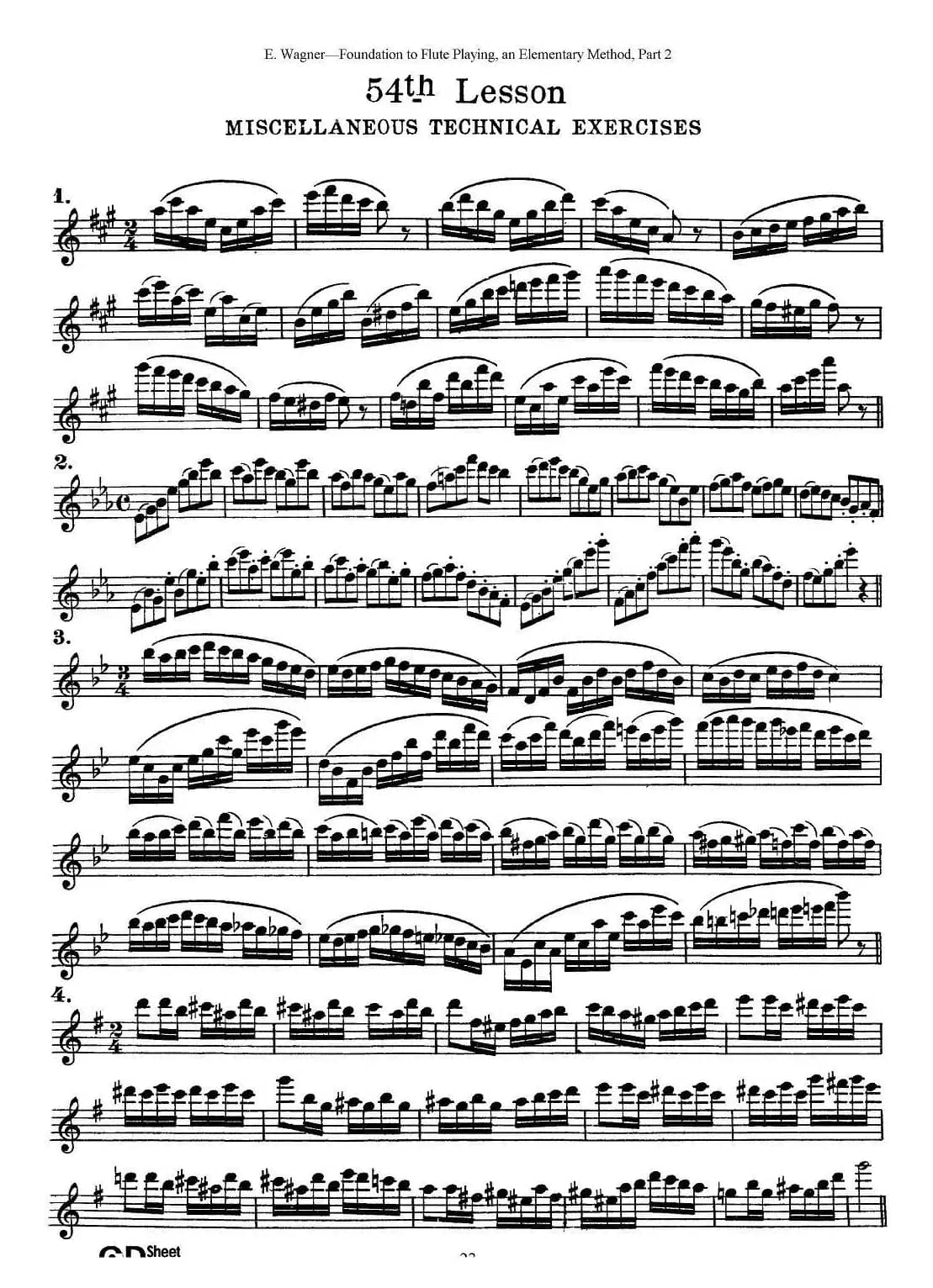 长笛演奏基础教程练习（53—59）