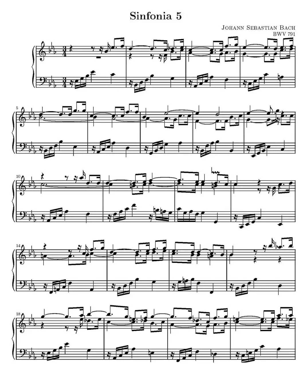 15首巴赫三部创意曲集（NO.5）