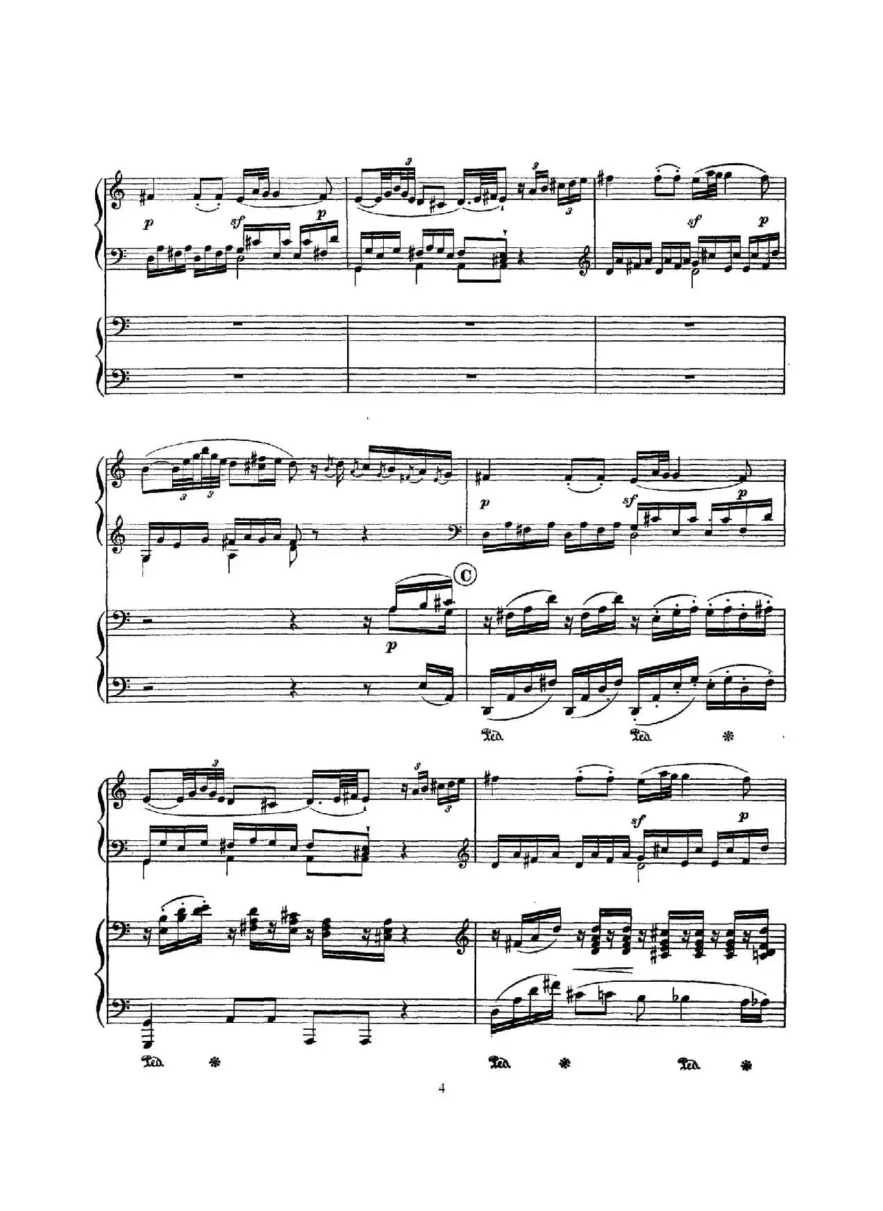 根据21首钢琴奏鸣曲改编的双钢琴版钢琴奏鸣曲四首(第一首)