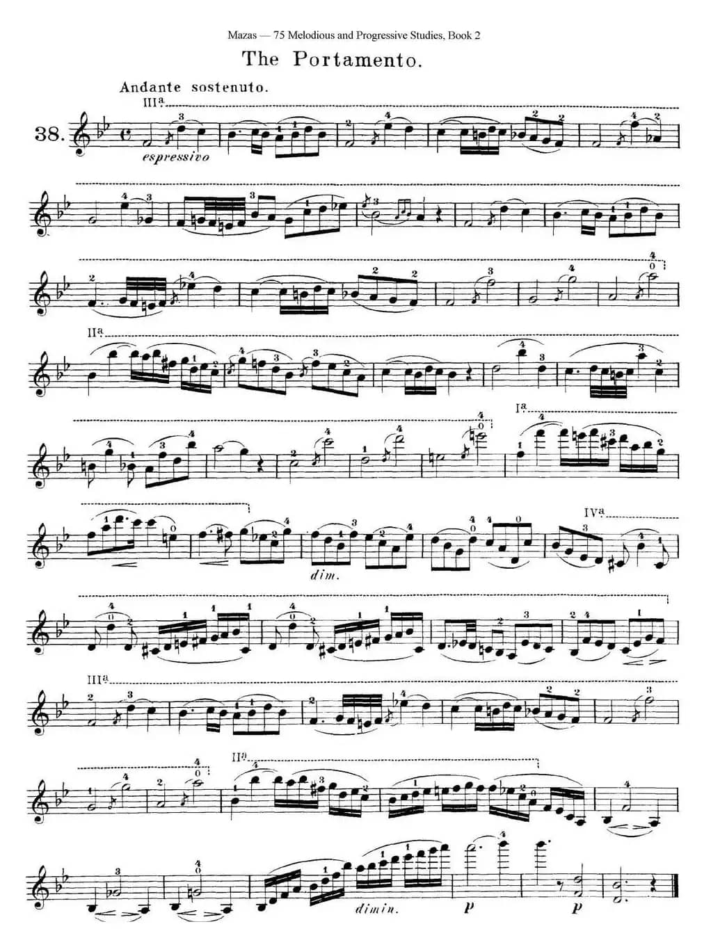 马扎斯小提琴练习曲 Op.36 第二册 华丽练习曲（38）