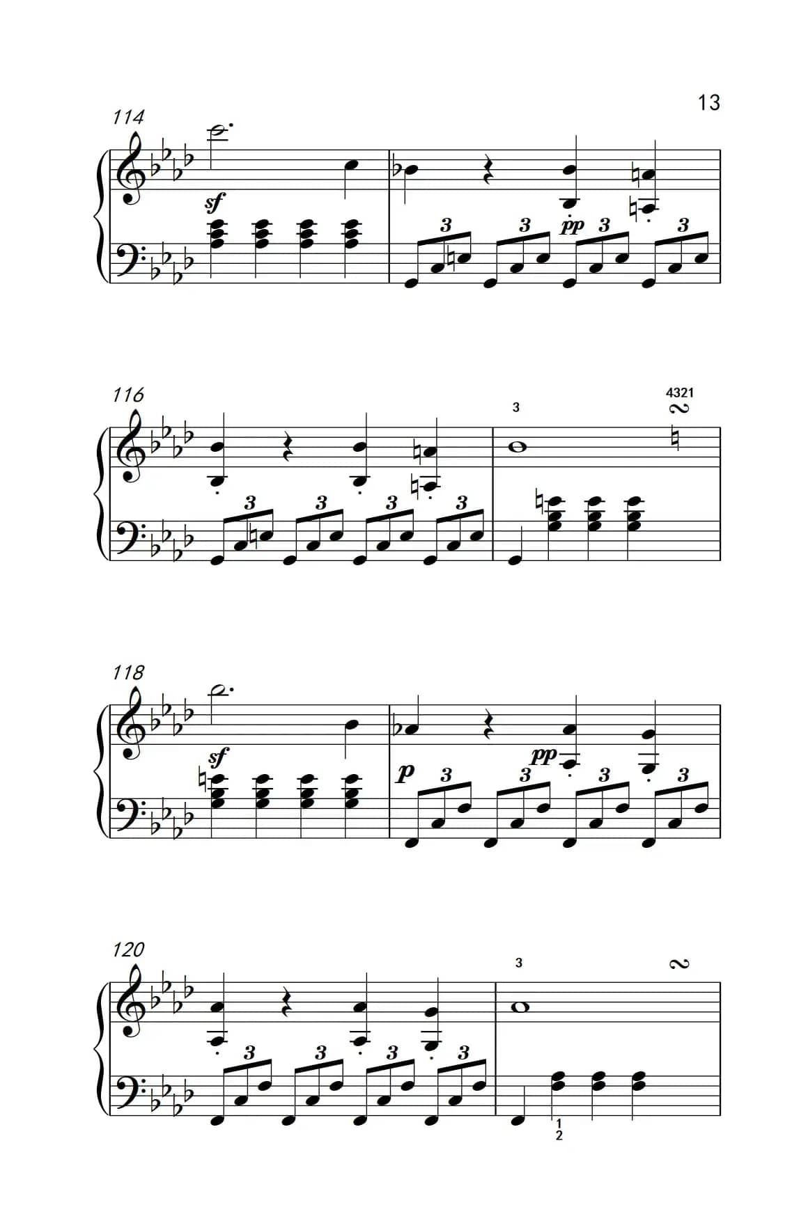 奏鸣曲 Opus 2 Nr.1 第四乐章（贝多芬奏鸣曲集 1）