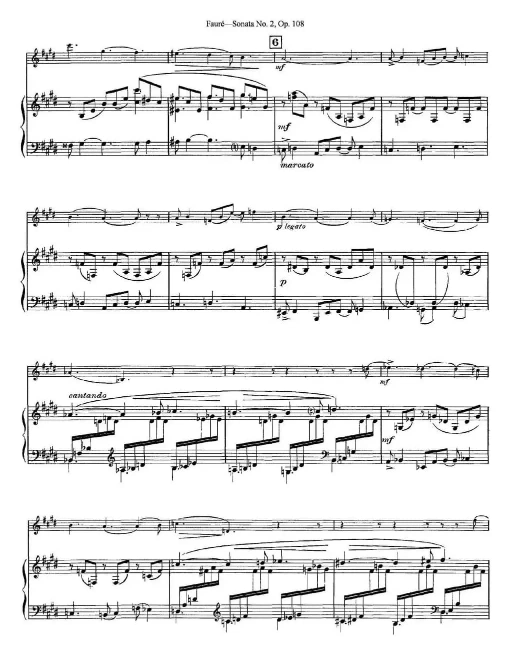 Violin Sonata No.2 Op.108（小提琴+钢琴伴奏）