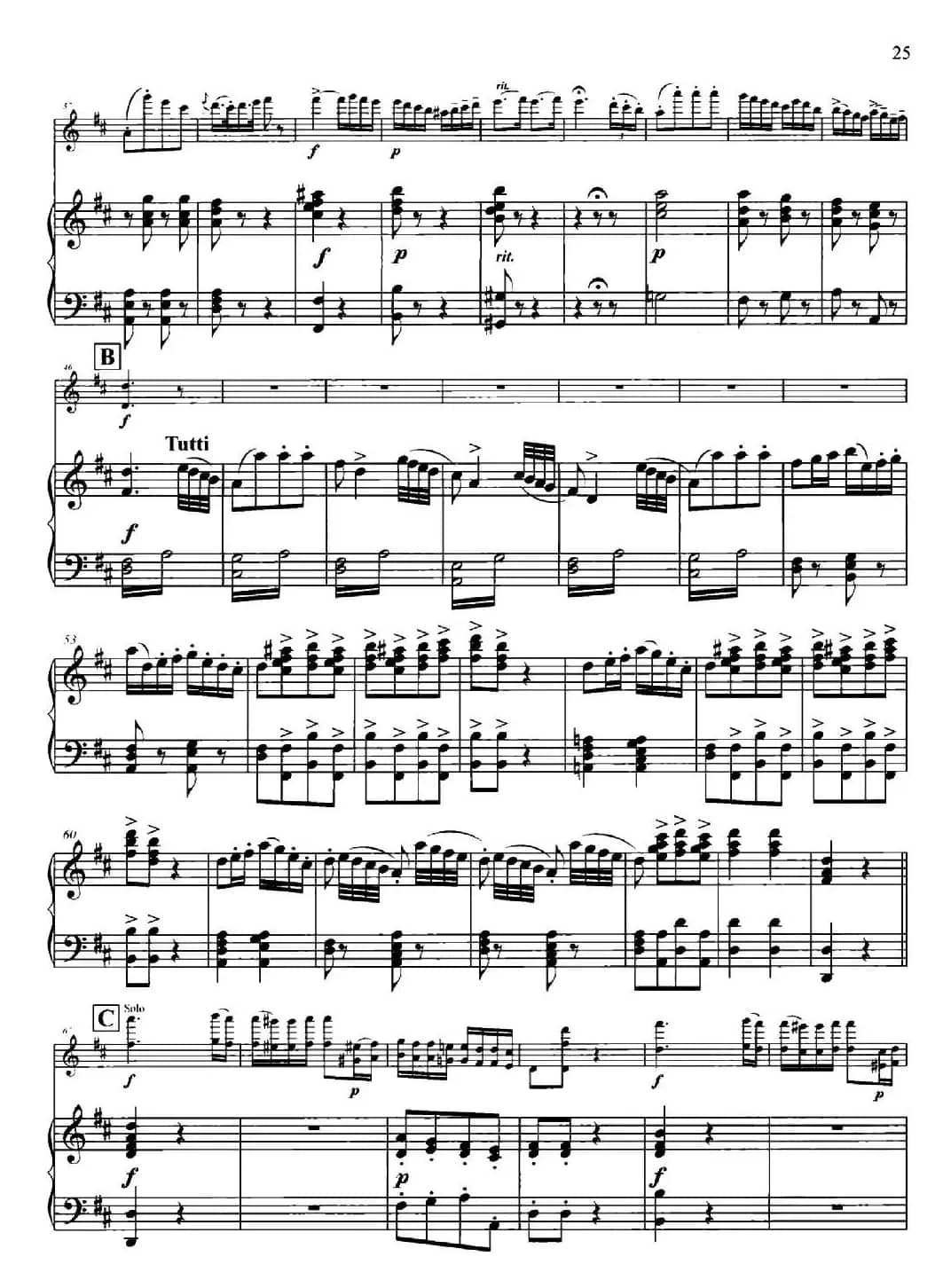 D大调第一小提琴协奏曲Op.6（小提琴+钢琴伴奏）