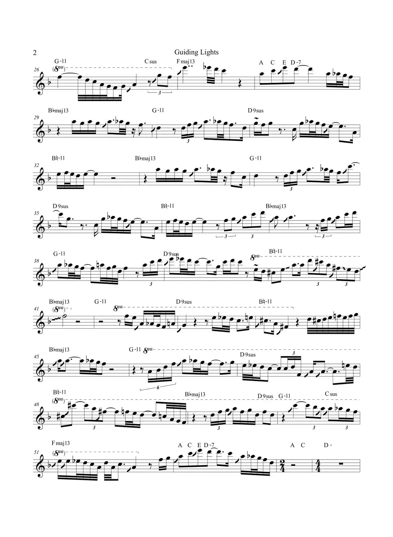 Guiding Lights（次中音萨克斯）