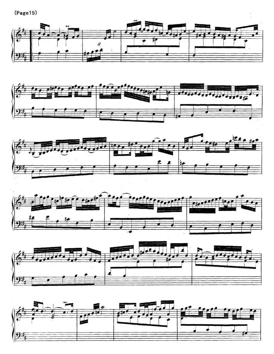 帕蒂塔6首德国组曲（No.4 D大调 巴赫 Partita D Major BWV 828）