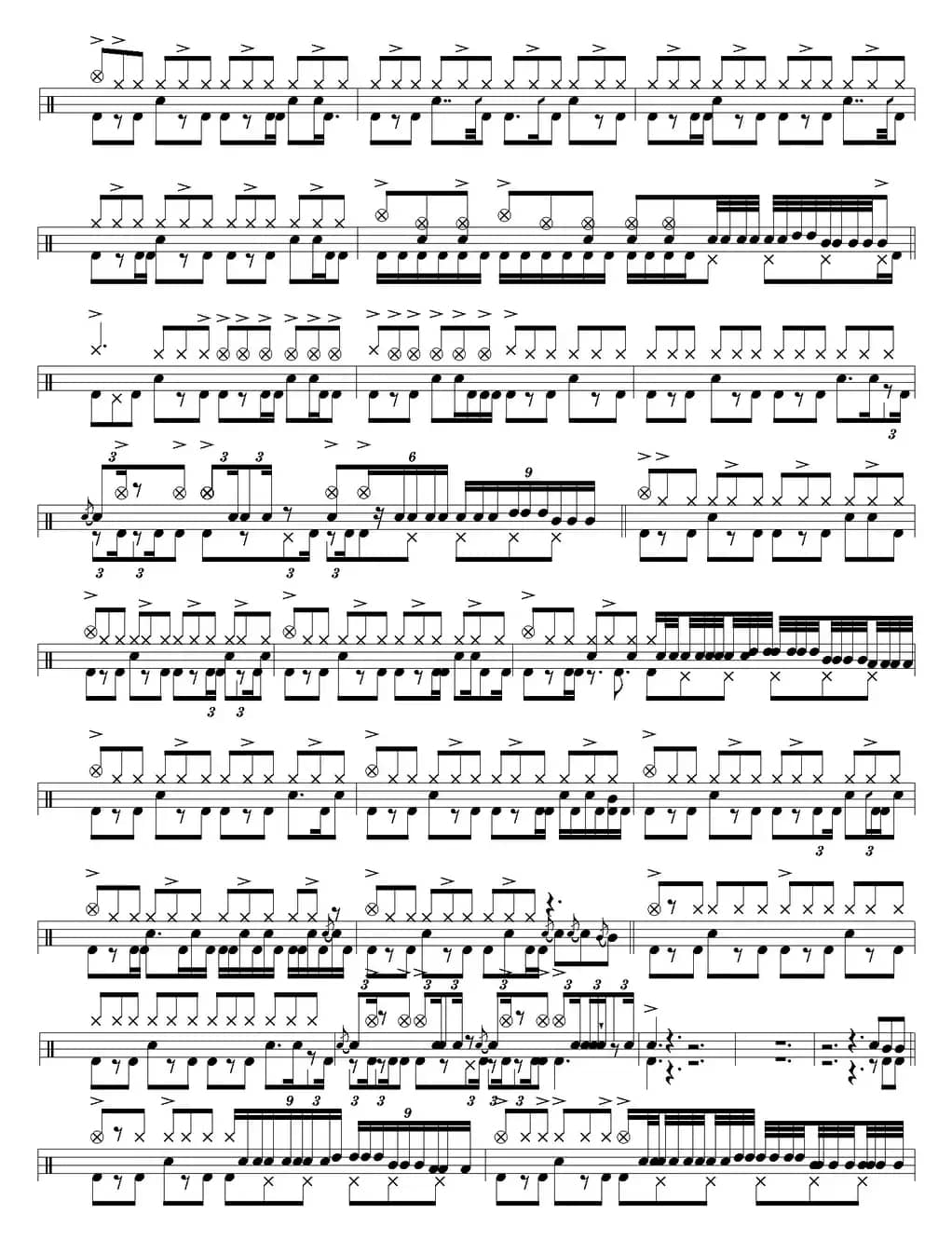 爵士鼓谱：Led Zeppelin - Since I've been loving you