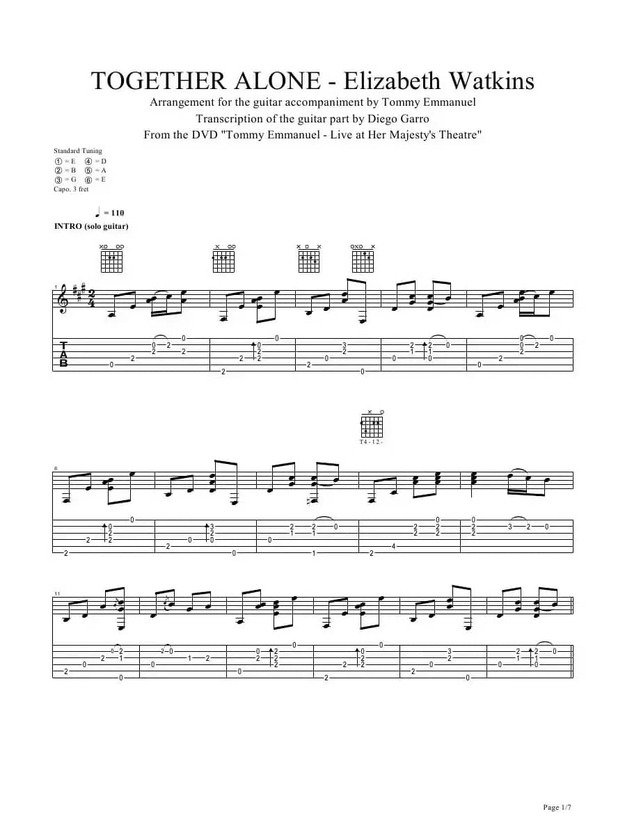 tommy emmanuel：together alone（指弹吉它）