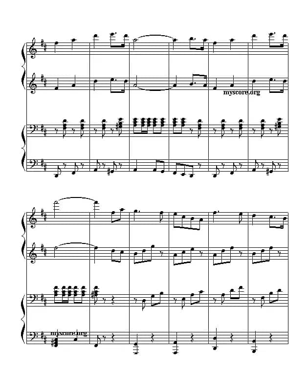 运动员进行曲（四手联弹）