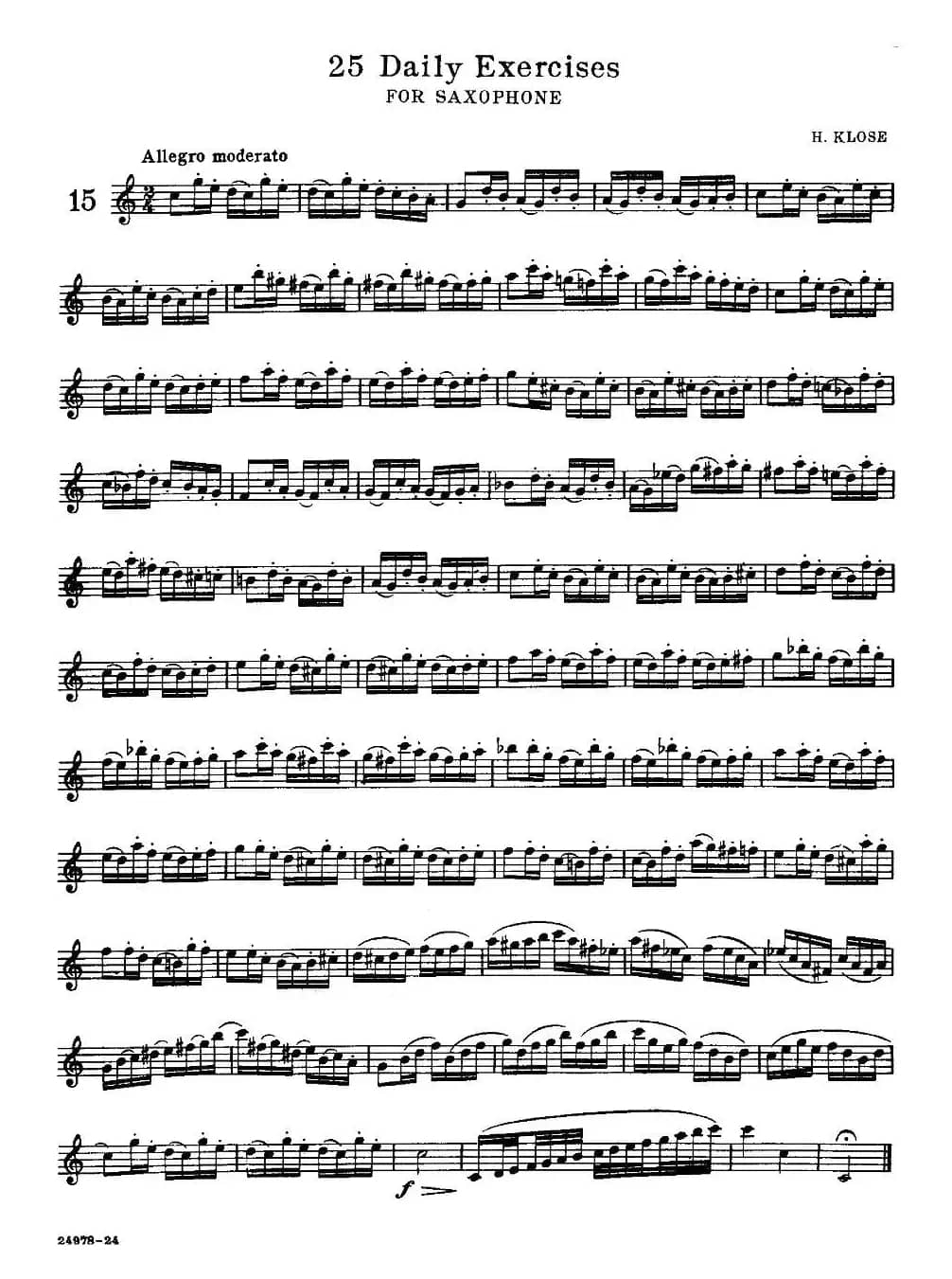 klose - 25首萨克斯练习曲（15）