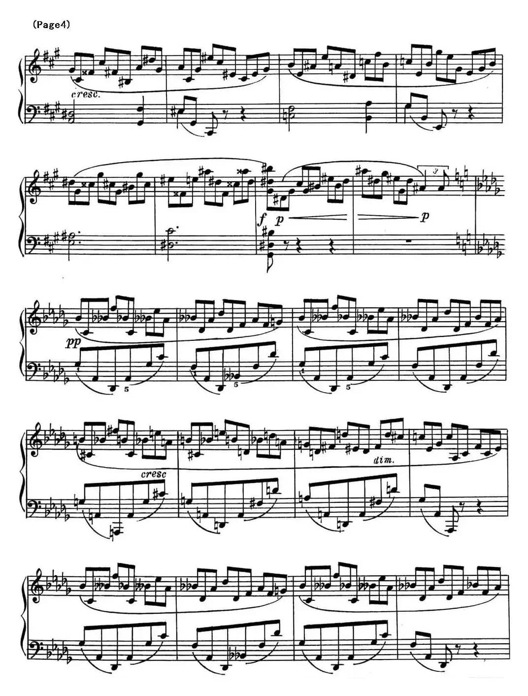 斯克里亚宾8首钢琴练习曲 Op42（No.1 Alexander Scriabin Etudes）