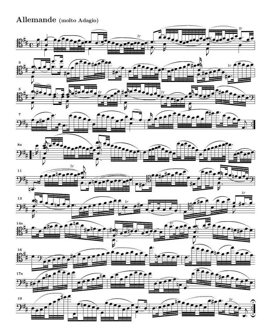 巴赫无伴奏大提琴练习曲之六