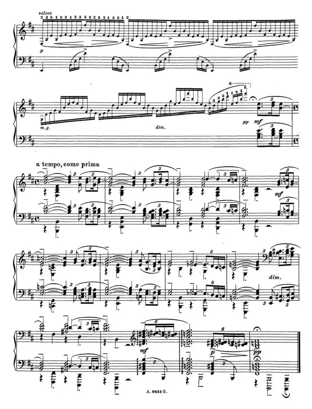 拉赫玛尼诺夫 钢琴前奏曲21 B小调 Op.32 No.10