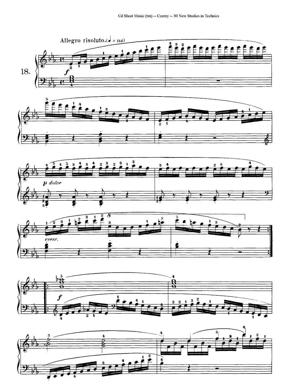 Czerny - 30 New Studies - 18（车尔尼Op849 - 30首练习曲）