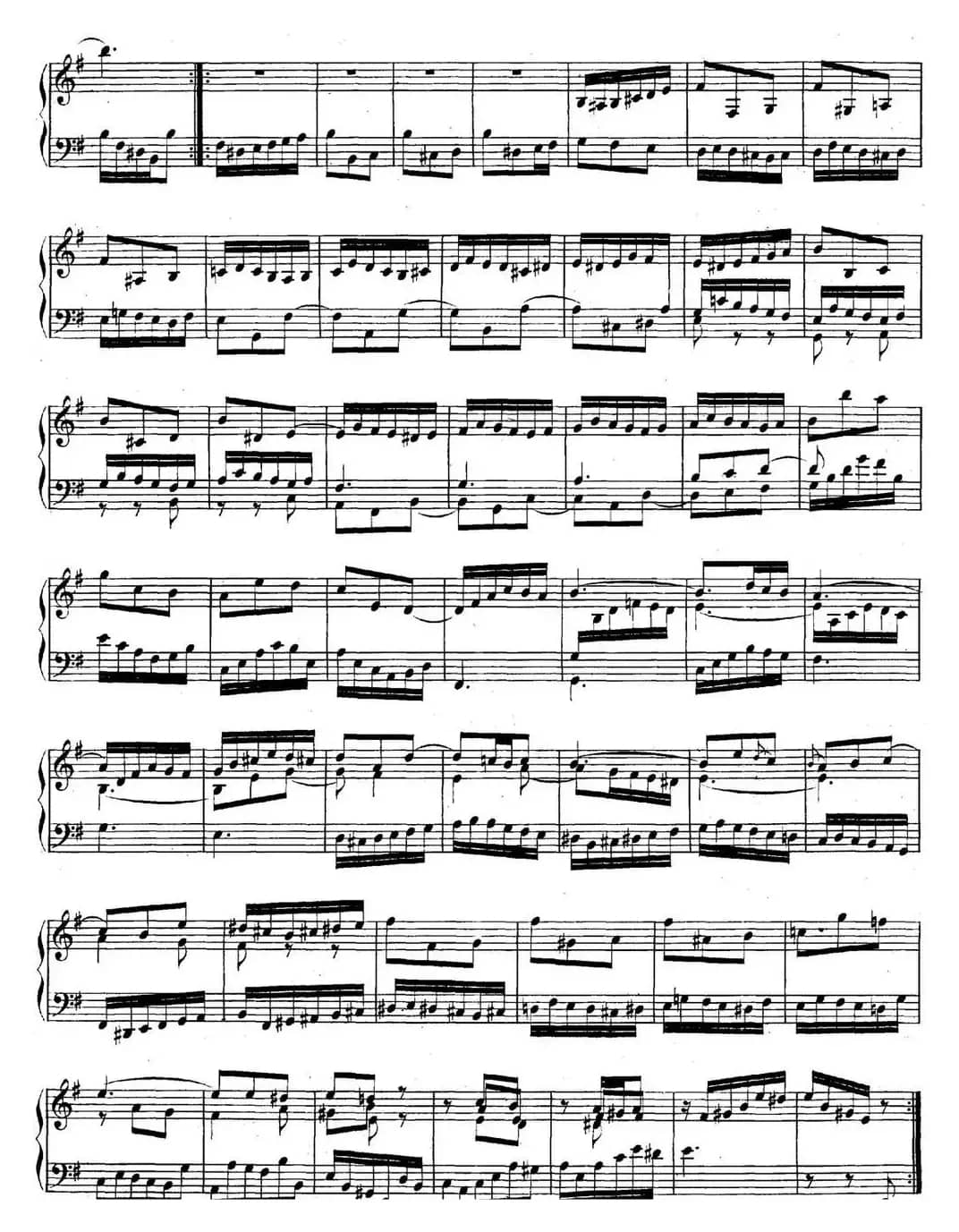 英国组曲No.5 巴赫 e小调  5th Suite BWV 810