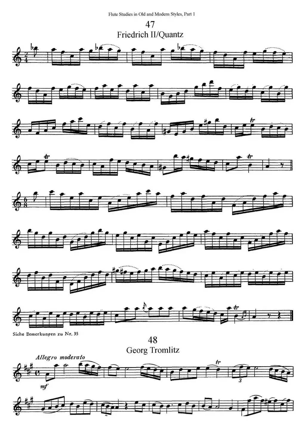 斯勒新老风格长笛练习重奏曲（第一部分）（NO.47-NO.49）