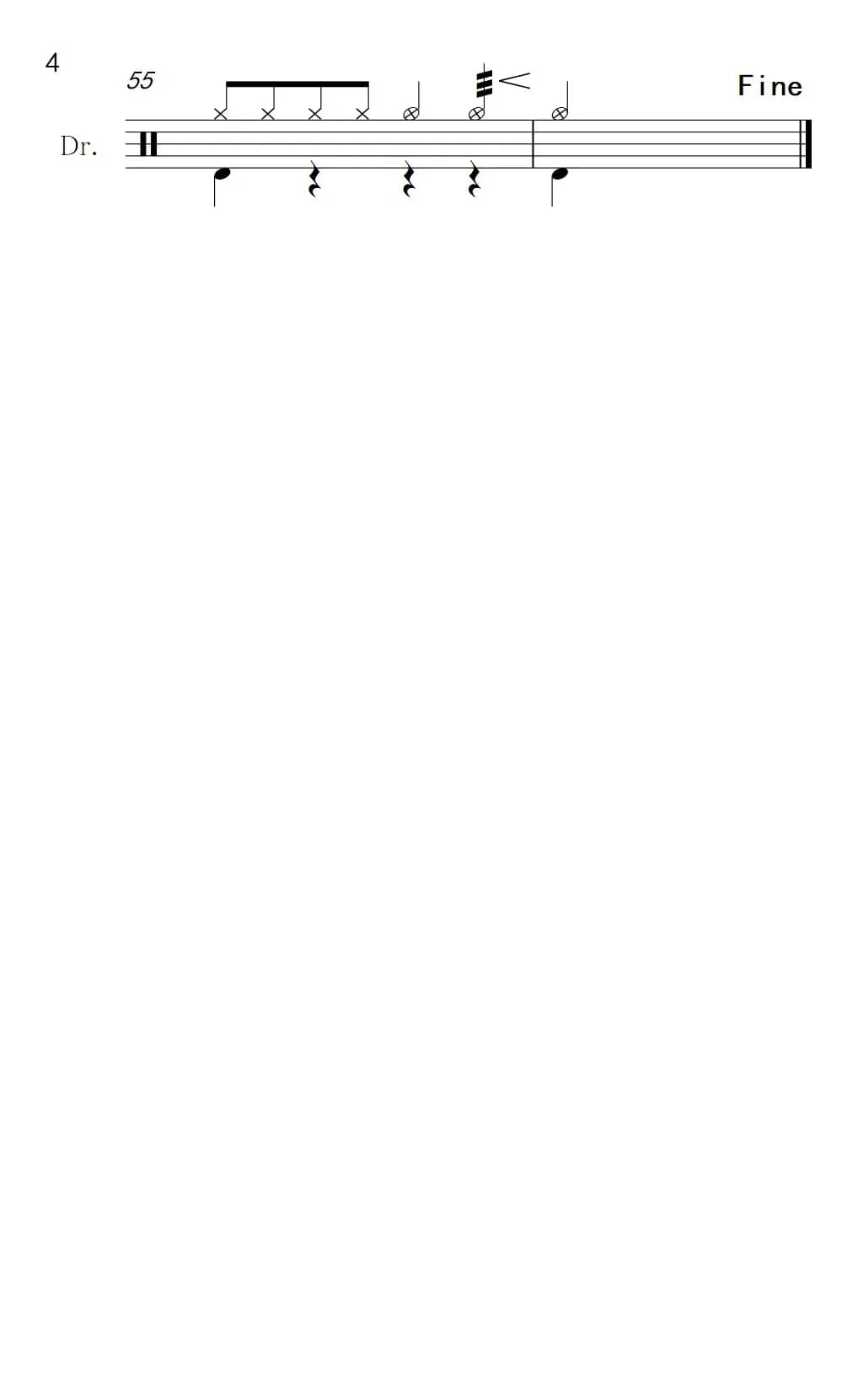 牵手（架子鼓谱）