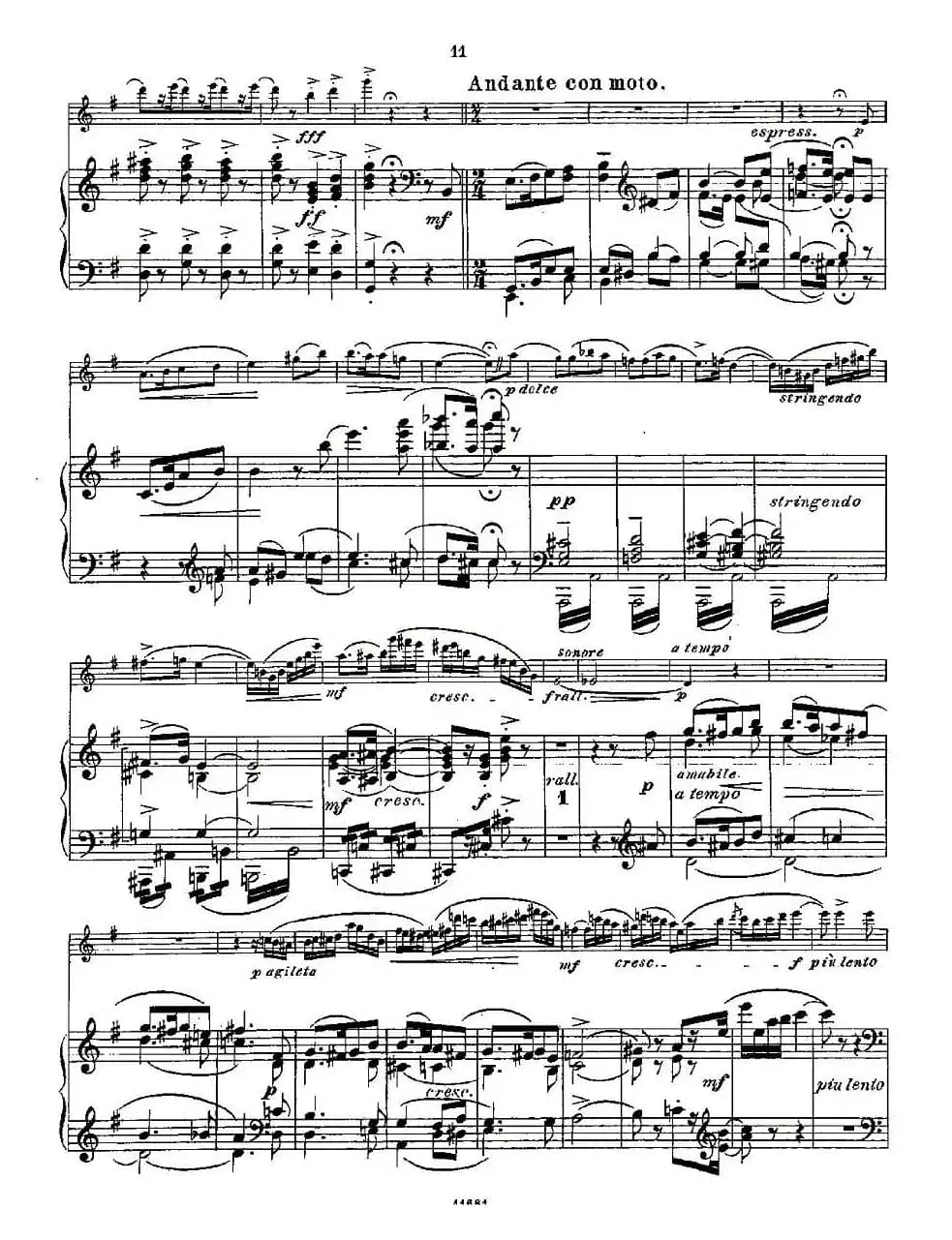 Fantaisies nationales. Op. 59, 4. （长笛+钢琴伴奏）