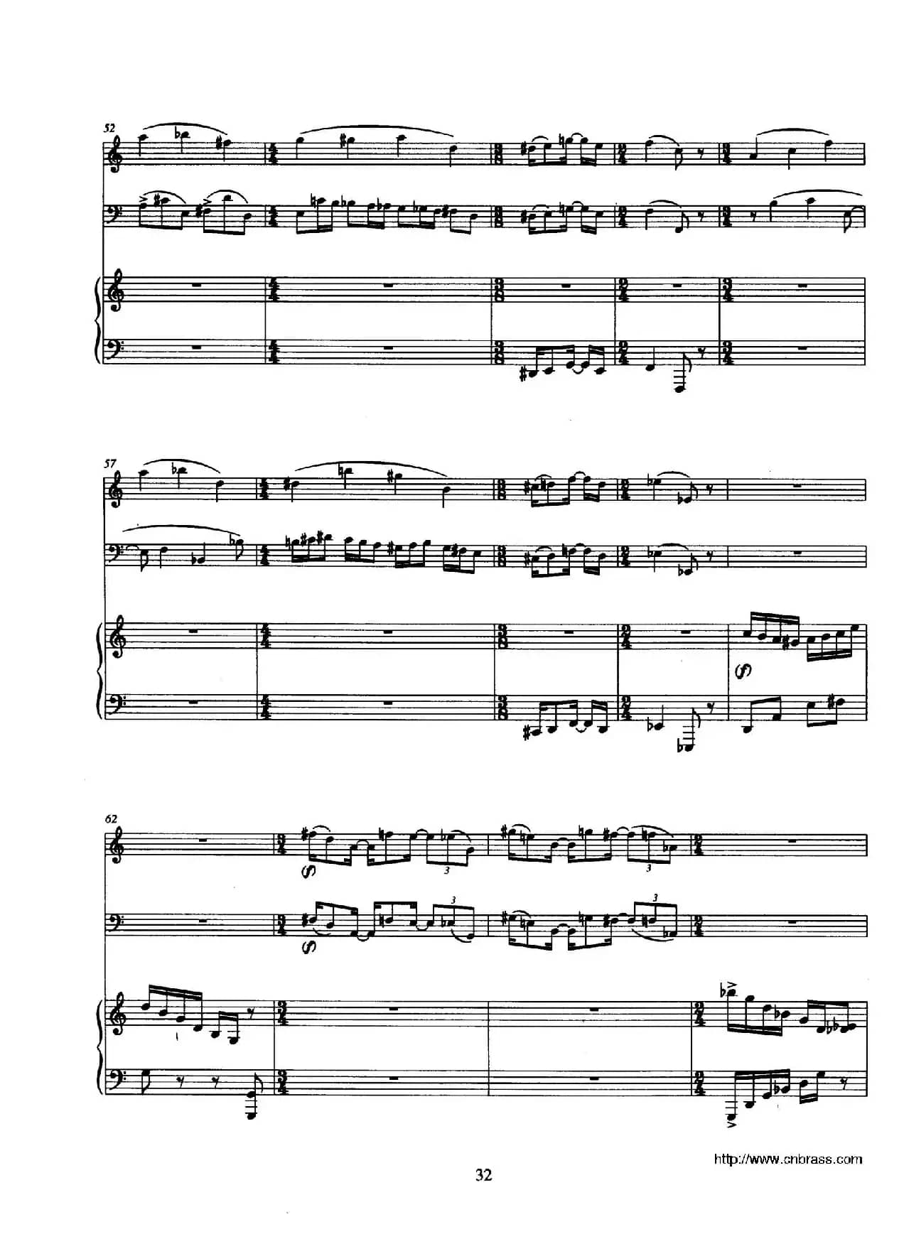 Trio（巴松、双簧管与钢琴三重奏总谱）