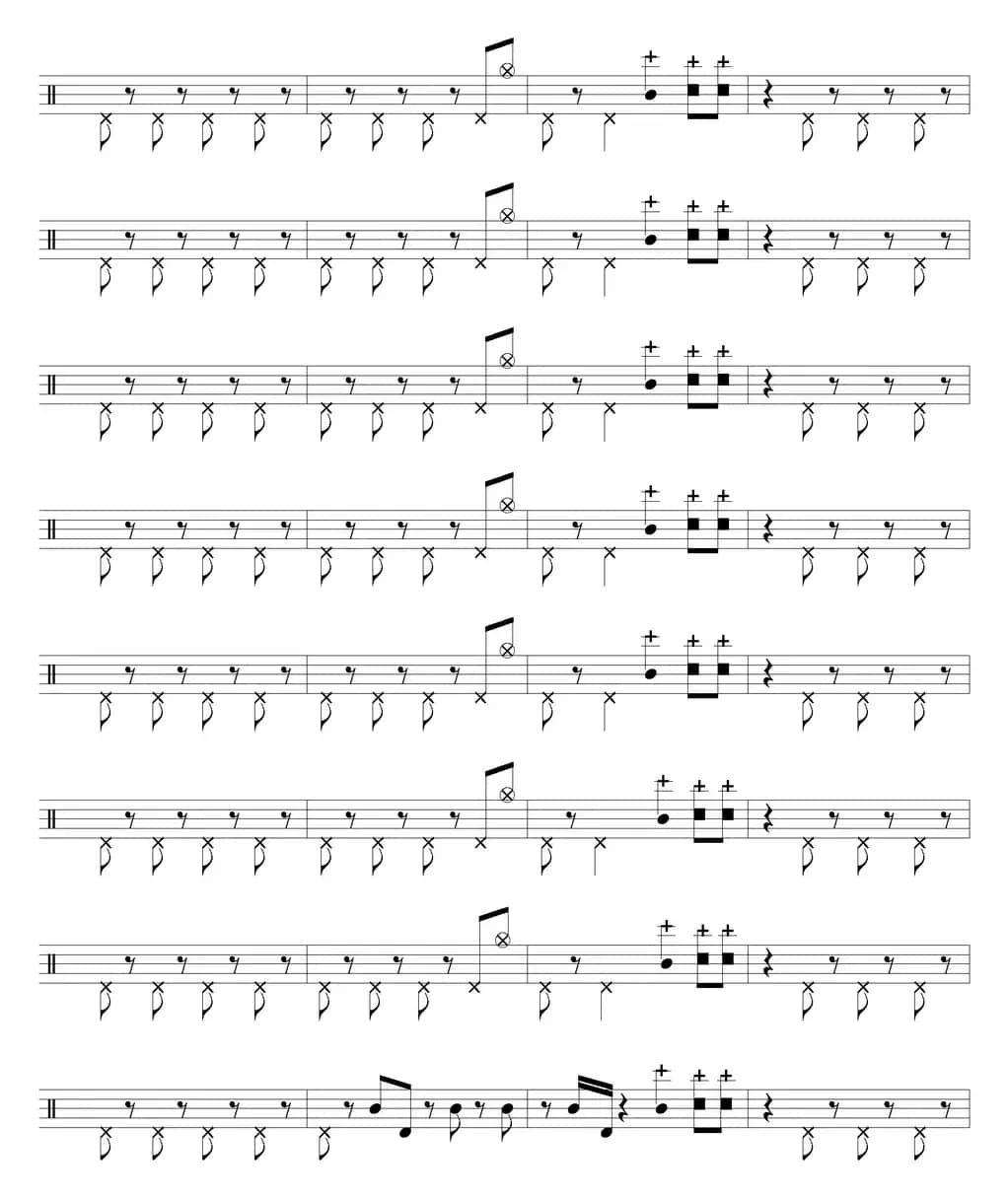 爵士鼓谱：Black Sabbath - War pigs