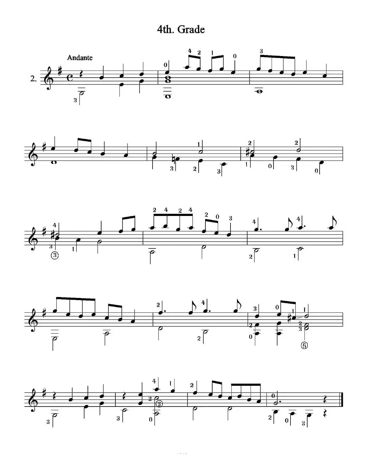 古典吉他视奏8首（4）