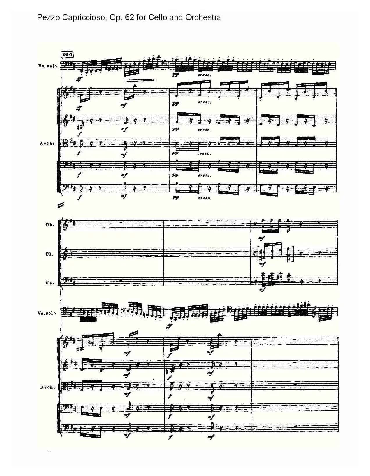 Pezzo Capriccioso, Op.62（大提琴与管弦乐）