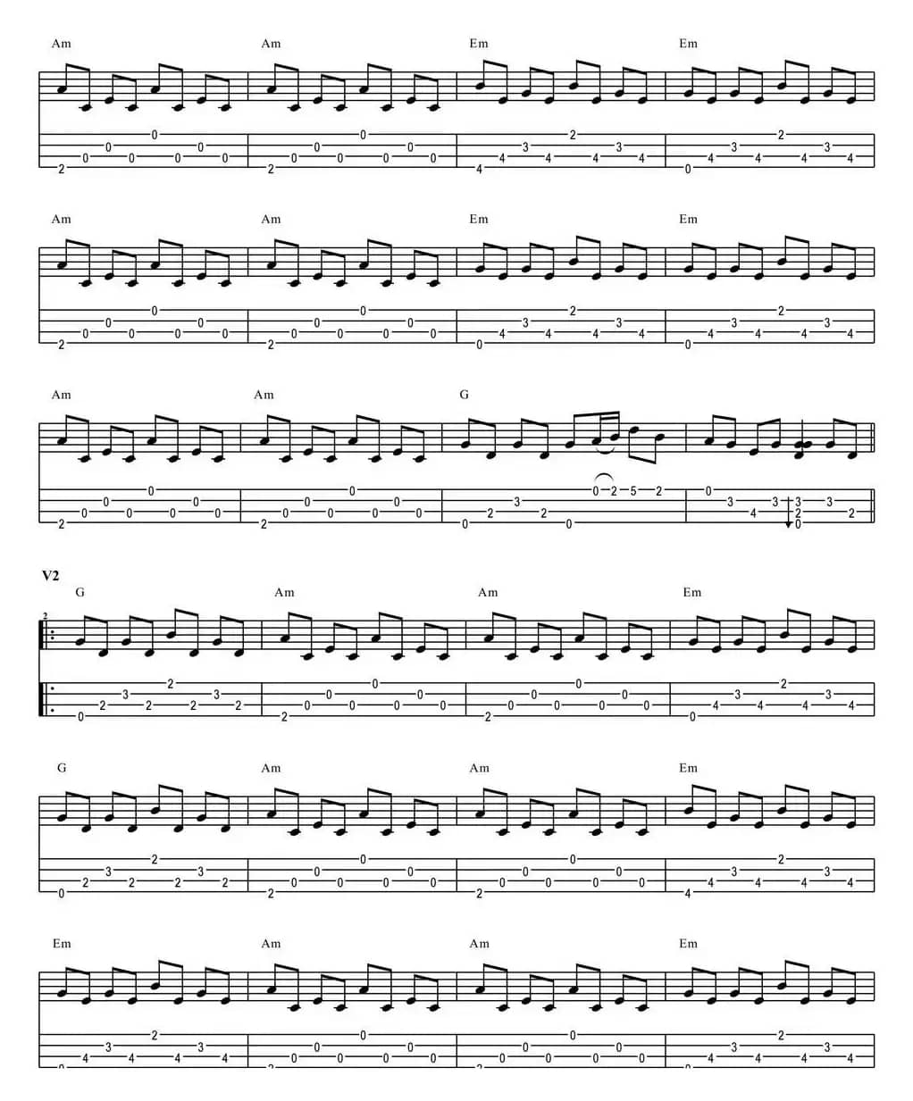 滴答（尤克里里指弹谱、《北京爱情故事》插曲）