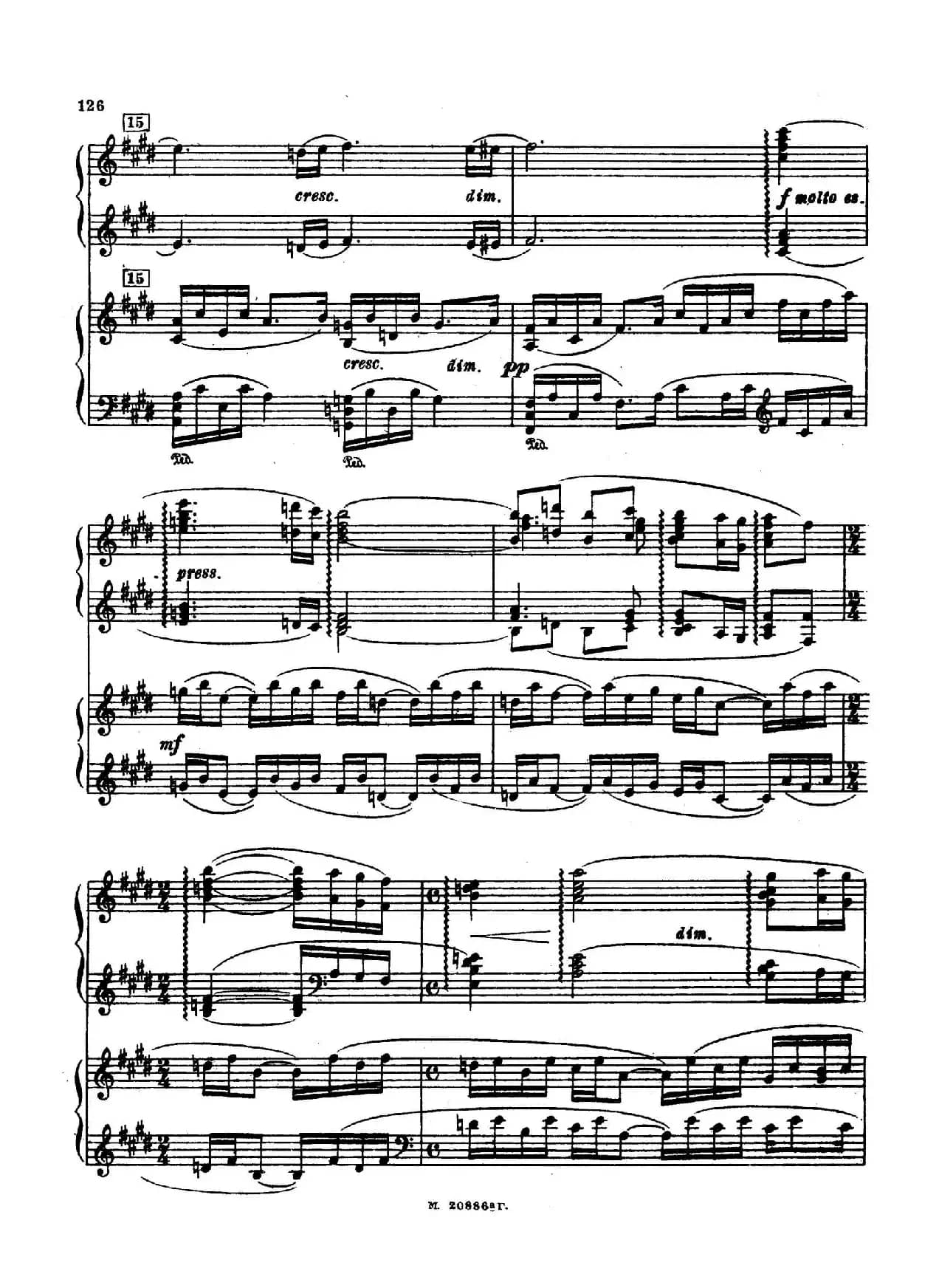 交响舞曲 Symphonic Dance Op.45（双钢琴）