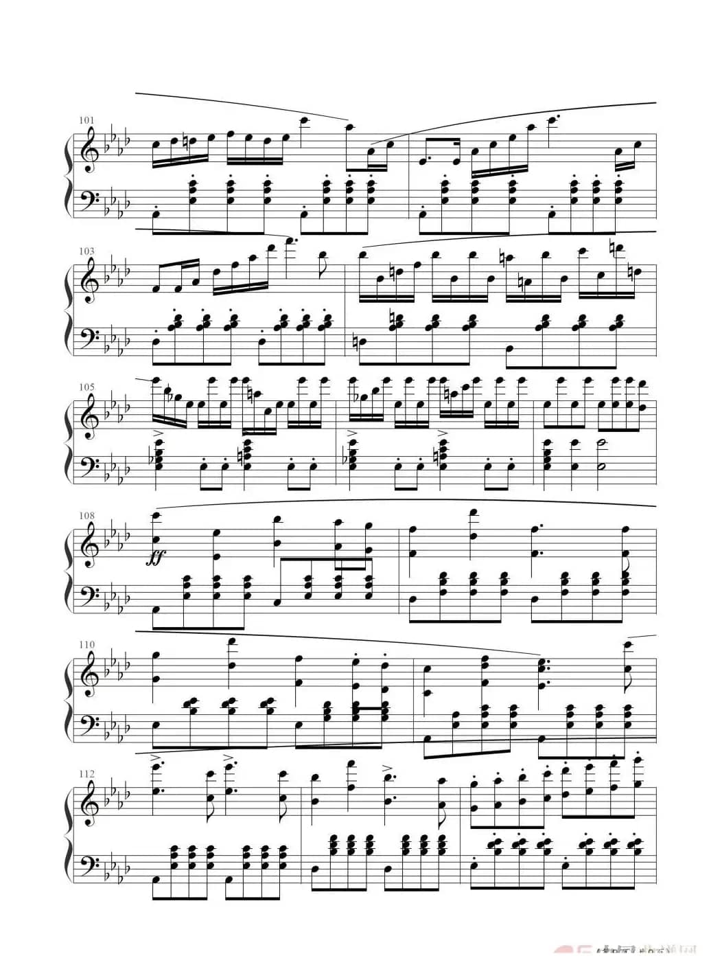 小马车夫（钢琴五线谱）